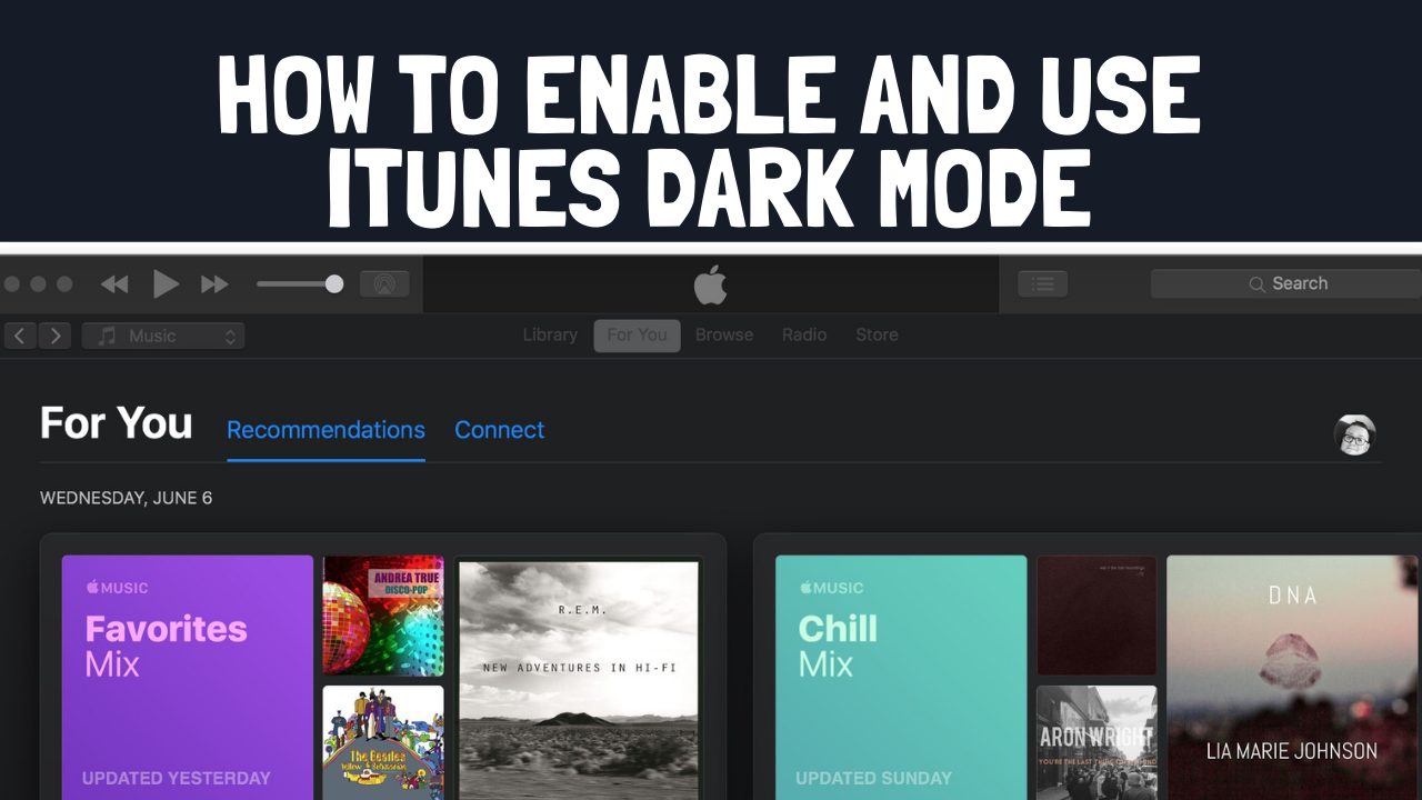 iTunes Dark Mode