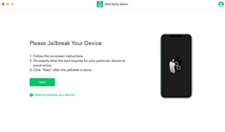 Steps for iPhone Activation Lock removal using WooTechy iSalvor: